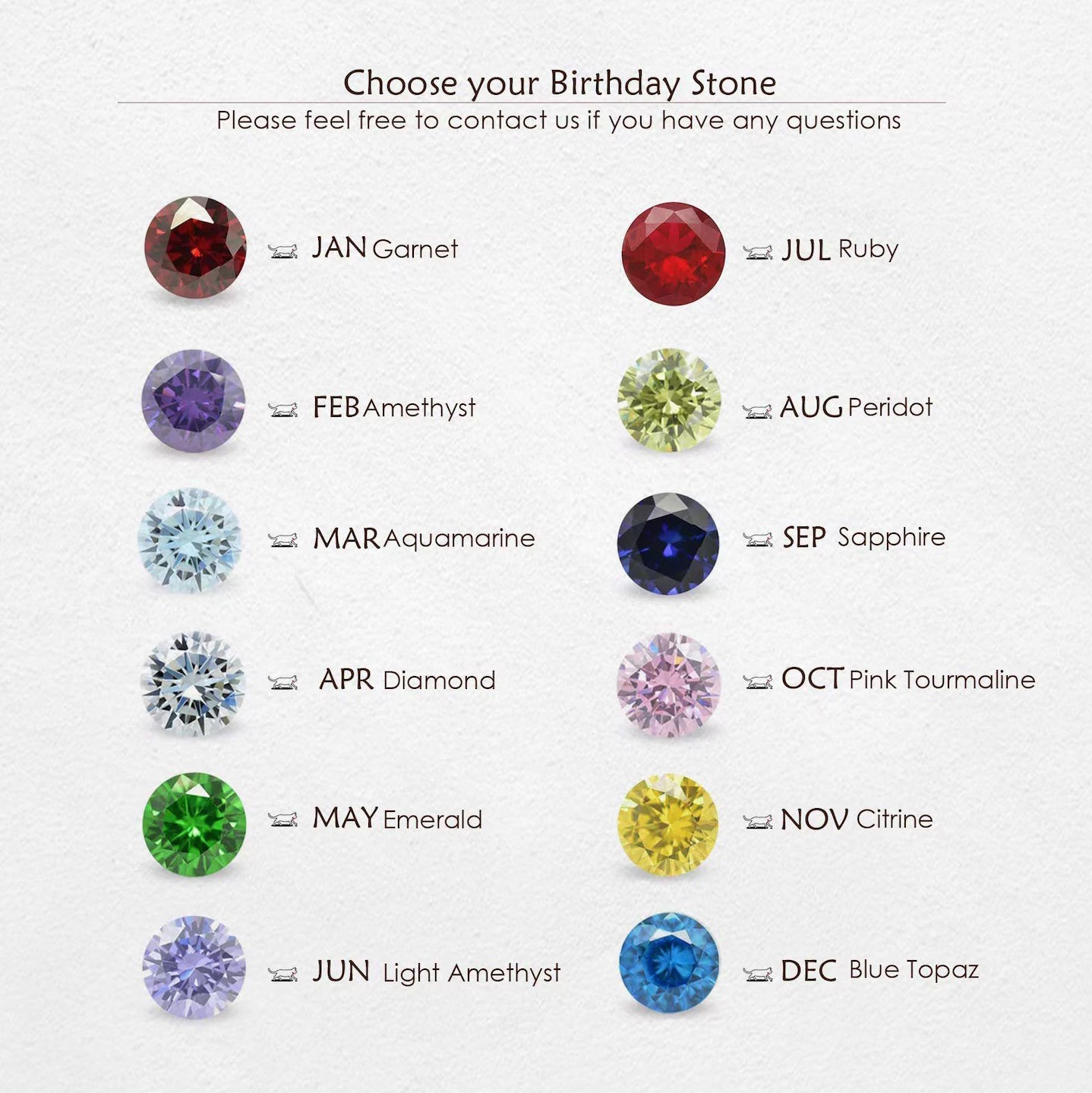 Personalized Initial & Birthstone Necklace