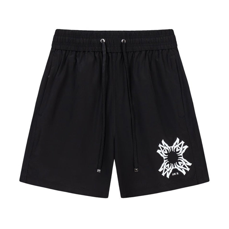 AMRI Straight-Leg Mid-Length Logo-Print Swim Shorts