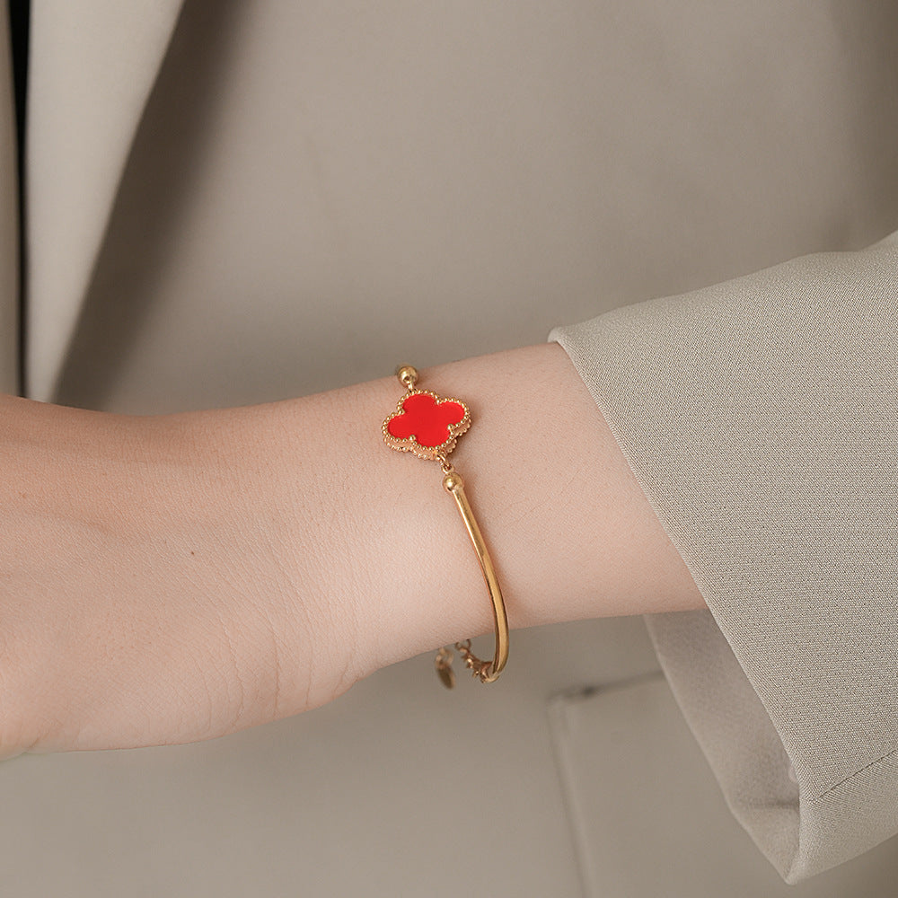 Waterproof Clover Bangle Bracelet