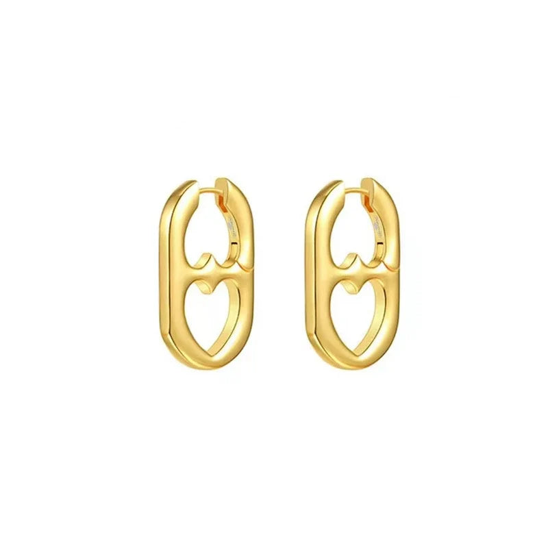 Simple Heart Shaped Hoop Earrings