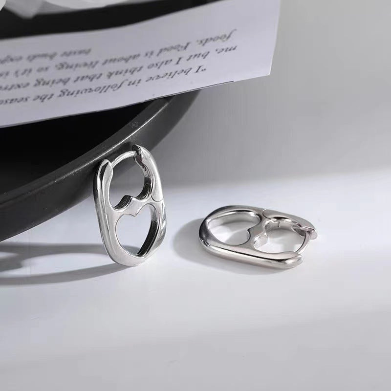 Simple Heart Shaped Hoop Earrings