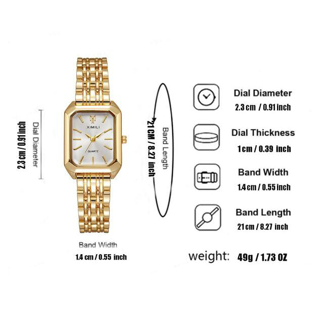 Classic Square Link Bracelet Watch