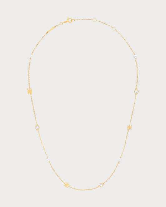 CELINE Les Perles Celine Necklace Resin Pearl & Brass(Gold)