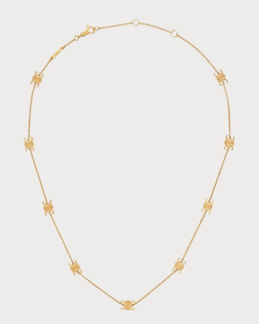 CELINE Triomphe Triomphe Necklace Brass(Mini/2 Colors)