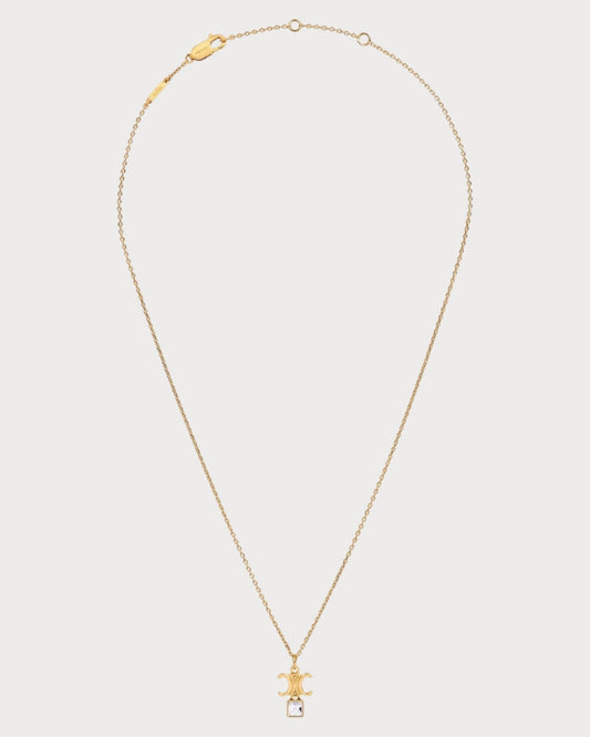 CELINE Triomphe Twinkle Necklace Brass(Gold)