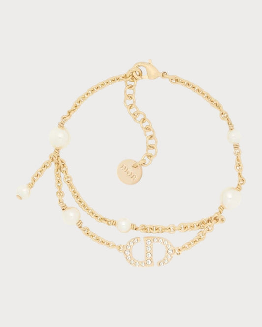 CHRISTIAN DIOR Petit CD Bracelet Gold-Finish Metal(Gold)