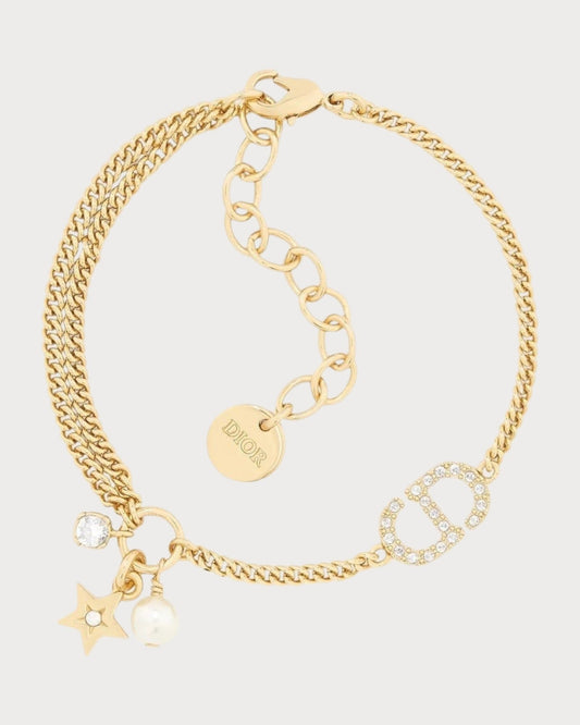 CHRISTIAN DIOR Petit CD Multi Bracelet£üµϊW ÐÒß\ÐÇÊÖæœ Gold-Finish Metal(Gold)