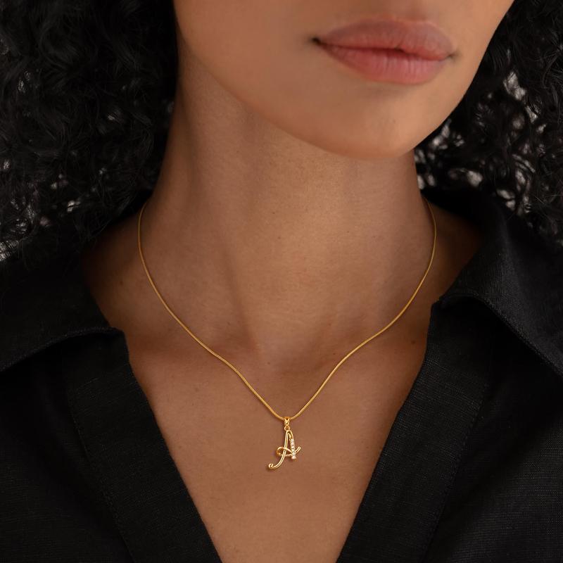 Gold Initial Necklace ¨C A-Z Letters