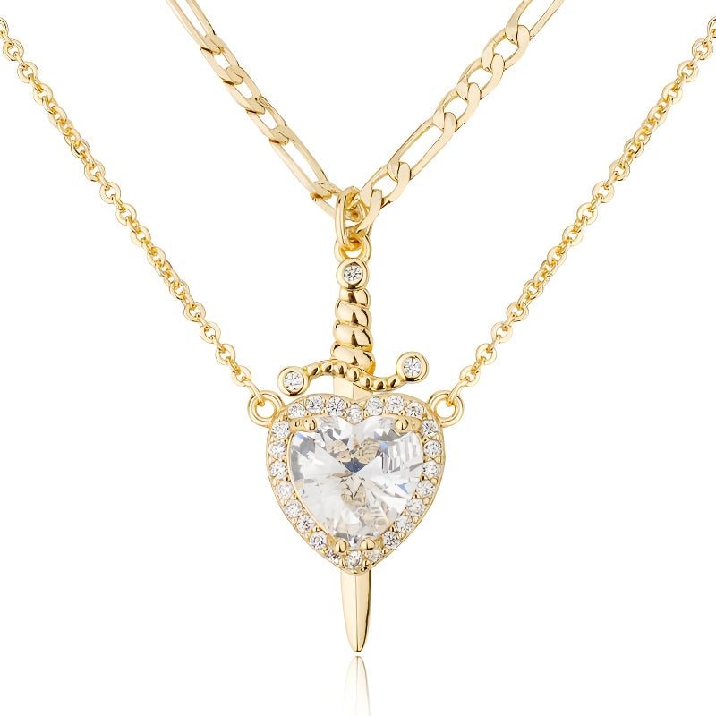 Heart & Dagger 2-Piece Necklace