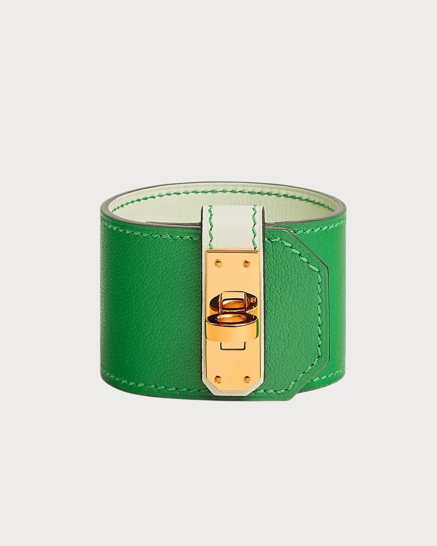 HERMES Kelly Twist Bracelet Lambskin(Green)