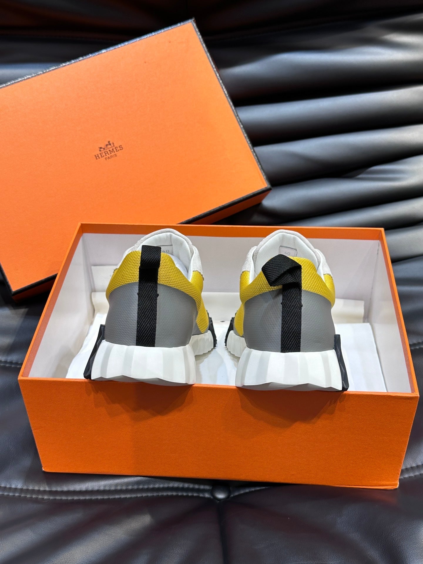 Hermès Bouncing Calfskin Mesh Sneakers