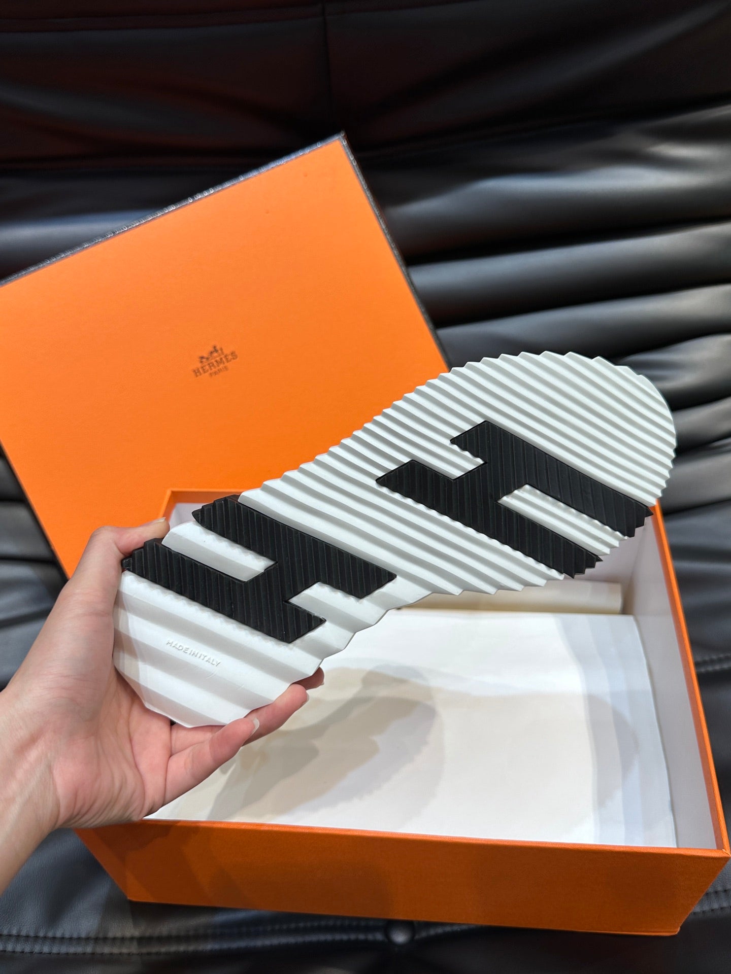 Hermès Bouncing Calfskin Mesh Sneakers
