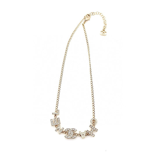 18K  Chanel Script Diamonds Necklace