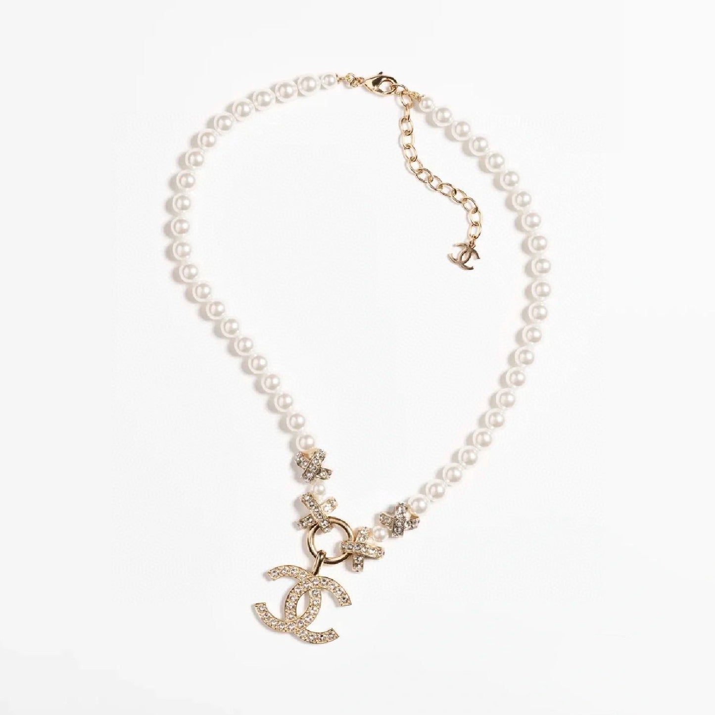 18K  Chanel Pearls Chain Necklace