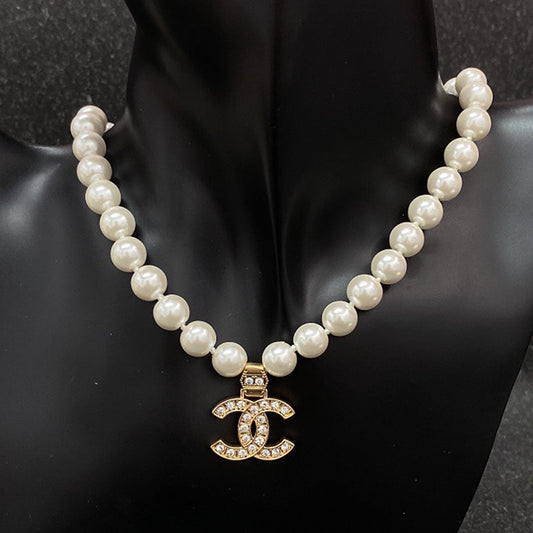 18K  Chanel Pearl Chain Necklace