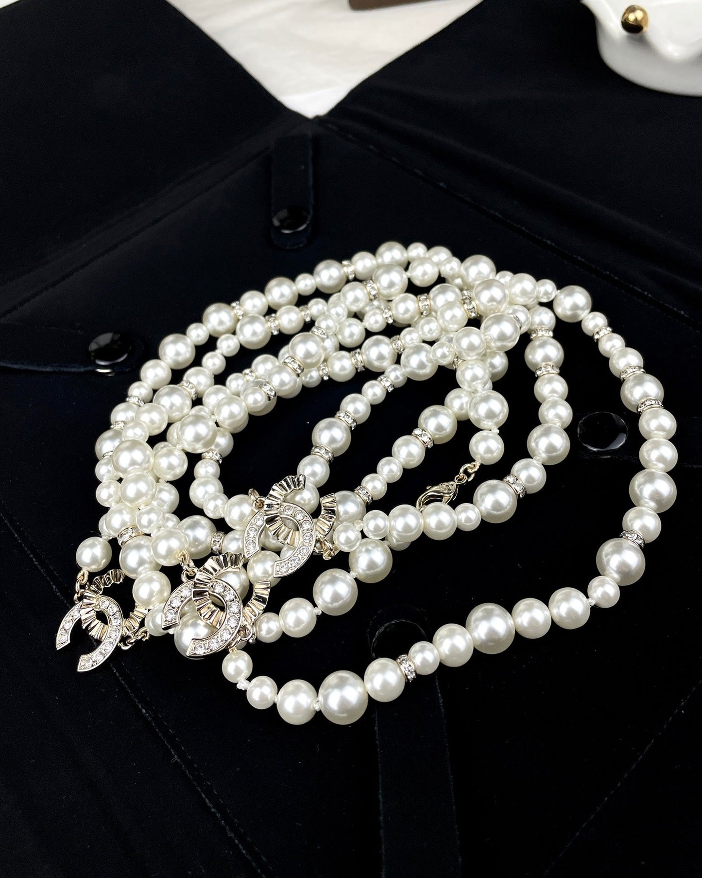 18K  Chanel Pearls Long Necklace