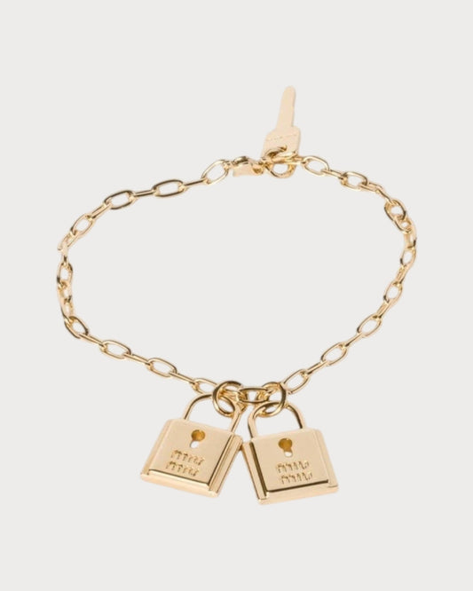 MIU MIU Bracelet with Charms(Gold)