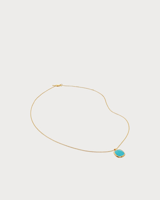 MONICA VINADER Delphi 18ct Yellow Gold-Plated Vermeil and Turquoise Pendant Necklace(Ë{¾G??