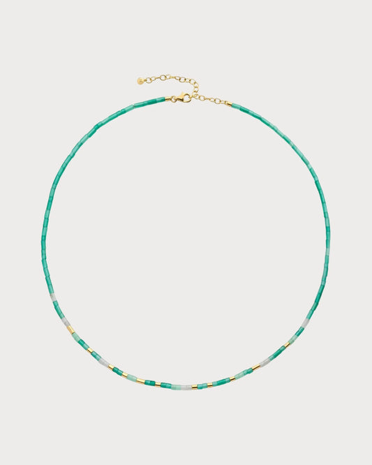 MONICA VINADER Delphi Gemstone 18ct Yellow Gold Vermeil And Green Onyx Beaded Necklace(Green)