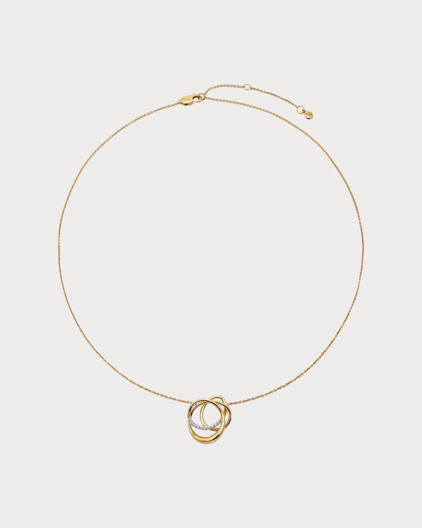 MONICA VINADER Nura Pave Wrap 18ct Yellow Gold Vermeil And Lab-Grown Diamond Necklace(Gold)