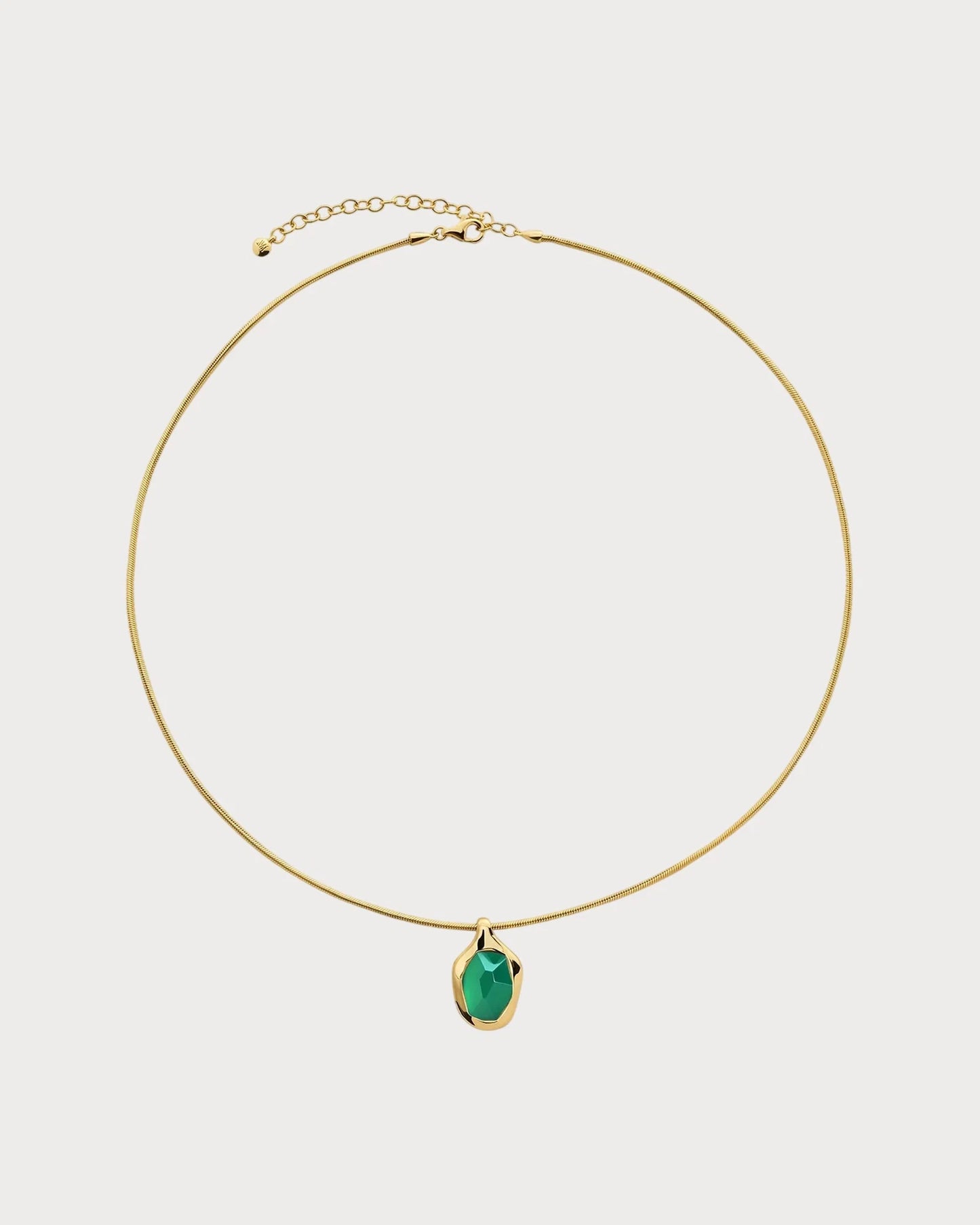 MONICA VINADER Odyssey 18ct Gold Vermeil-Plated 925 Sterling Silver and Onyx Pendant Necklace(Green)
