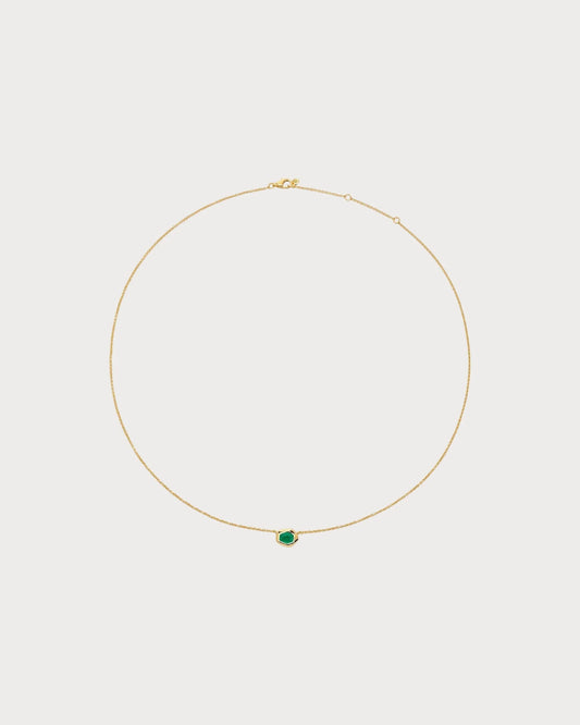 MONICA VINADER Odyssey 18ct Yellow-Gold Vermeil and Onyx Chain Necklace(Small/Green)