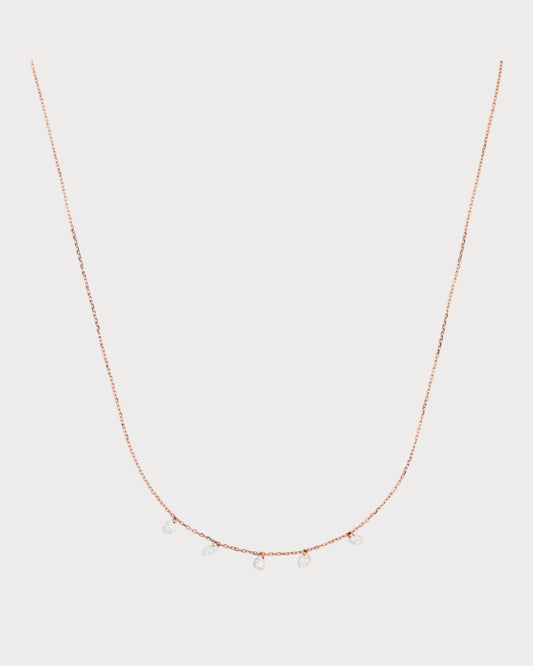PERSEE Rose Gold and Diamond Danae Necklace(Rose Gold)
