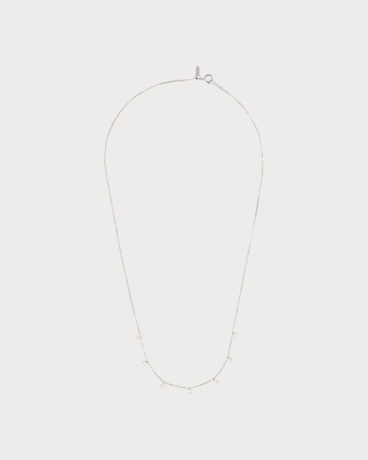 PERSEE White Gold and Diamond 7-Stone Danae Necklace(White Gold)