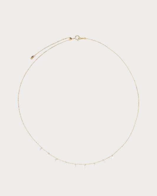 PERSEE Yellow Gold and Diamond 9-Stone Danae Necklace(Yellow Gold)