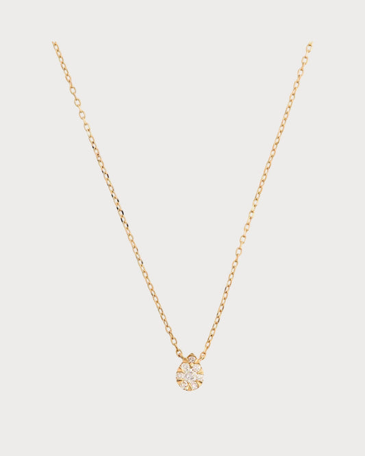 PERSEE Yellow Gold and Diamond Floating Necklace(Yellow Gold)