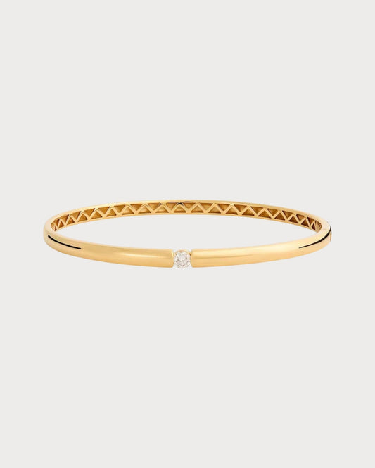 PERSEE Yellow Gold and Diamond Zeus Bangle(Yellow Gold)