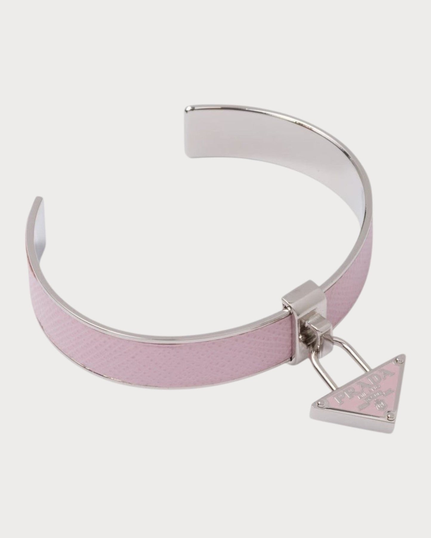 PRADA 1IB375 Metal and Saffiano Leather Bracelet(3 Colors)