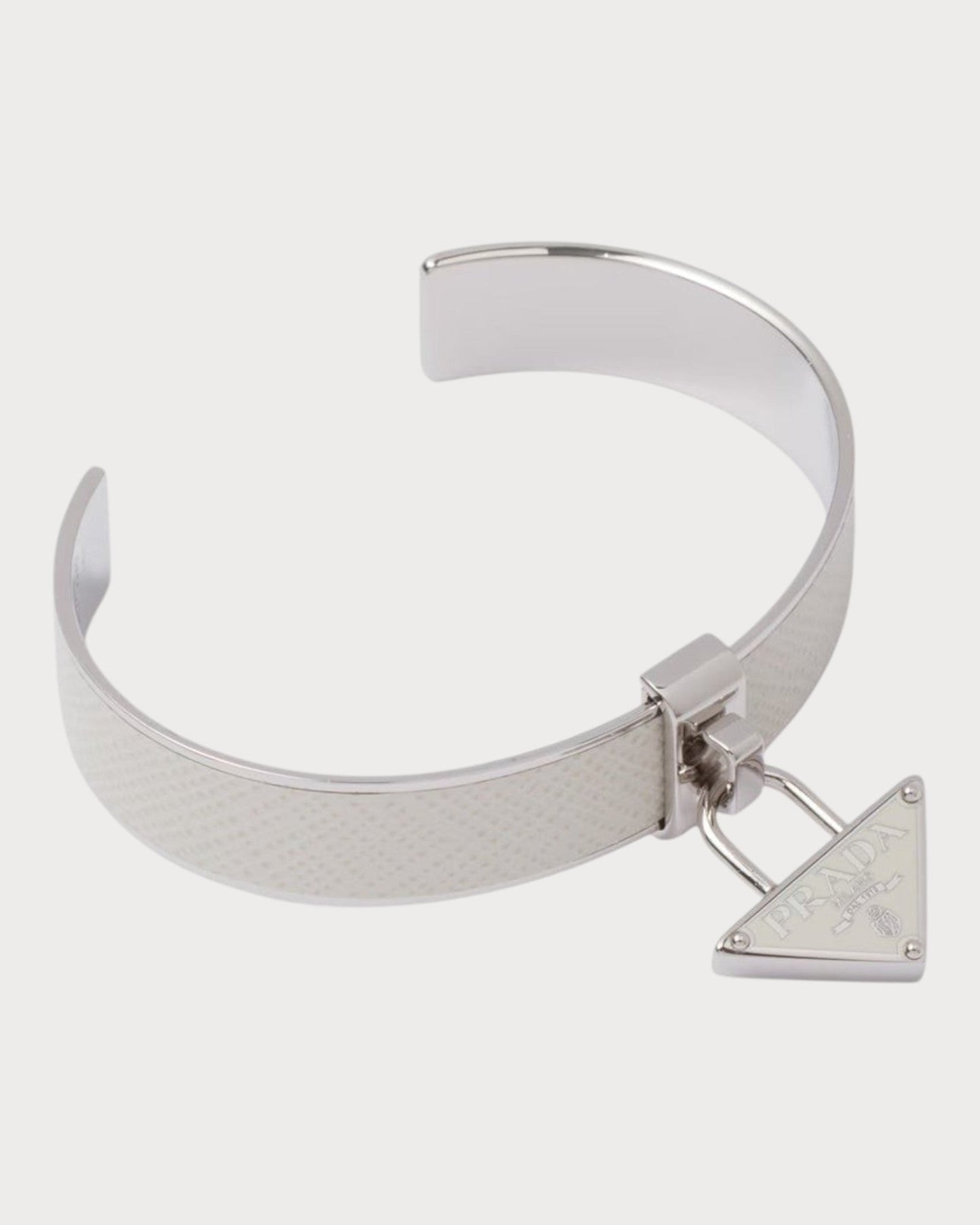 PRADA 1IB375 Metal and Saffiano Leather Bracelet(3 Colors)