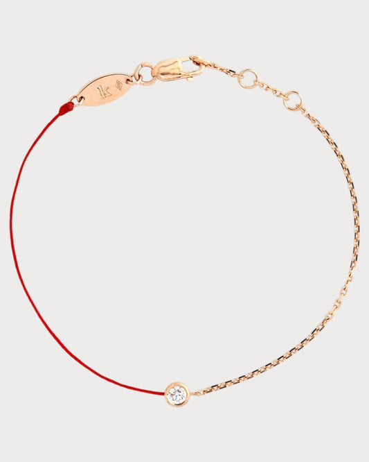REDLINE Rose Gold and Diamond Pure Half-Chain Bracelet(3 Colors)