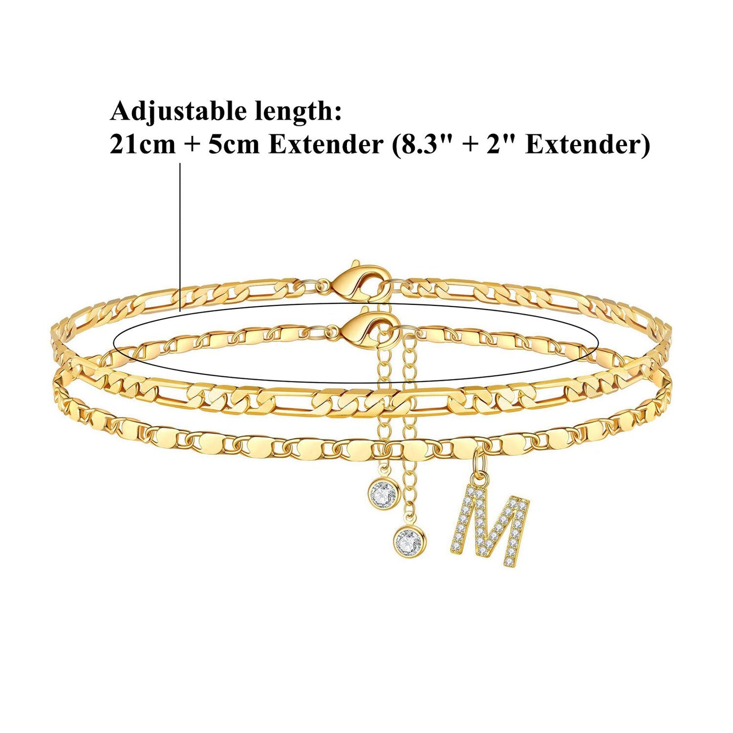 Waterproof & Tarnish-Free Classic Initial Anklet