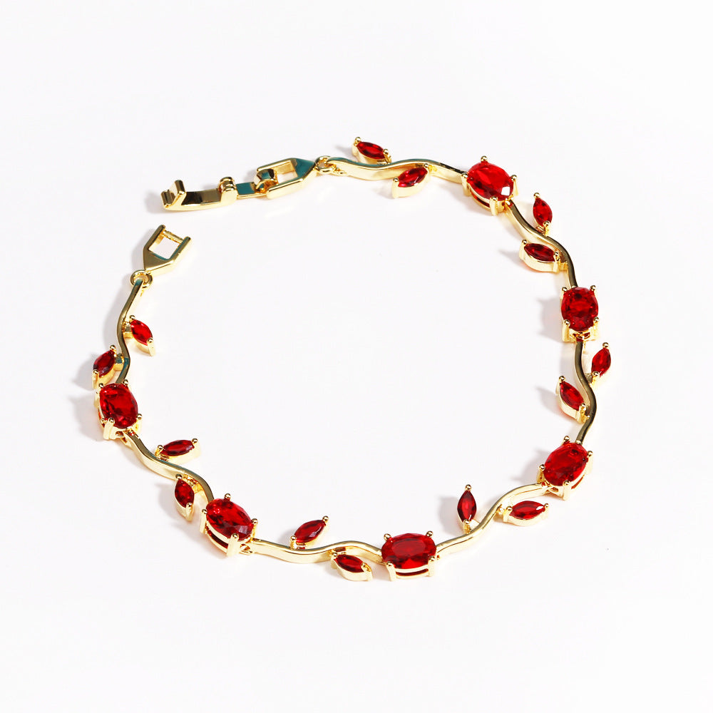 Vintage Jewel-Toned Vine Bracelet