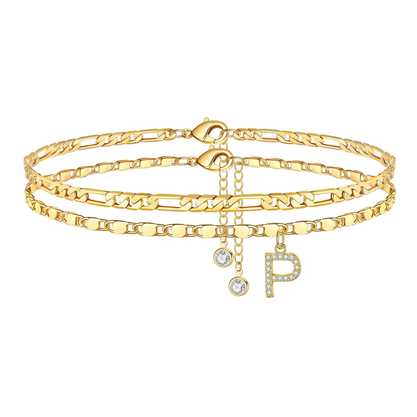 Waterproof & Tarnish-Free Classic Initial Anklet
