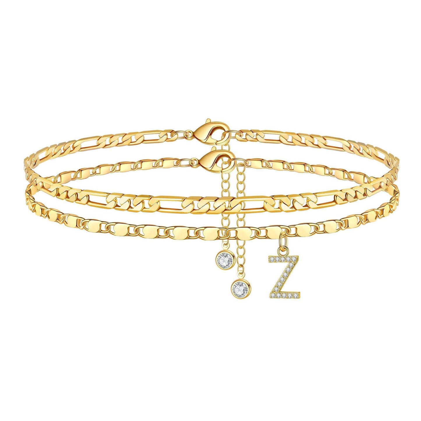 Waterproof & Tarnish-Free Classic Initial Anklet