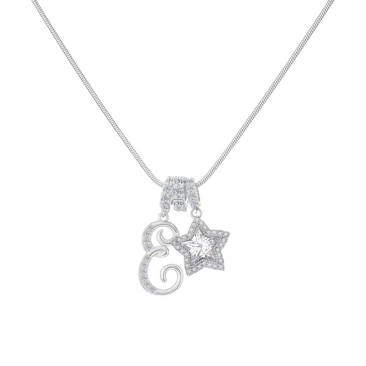 Initial & Star Pendant Necklace ¨C Waterproof & Tarnish-Free