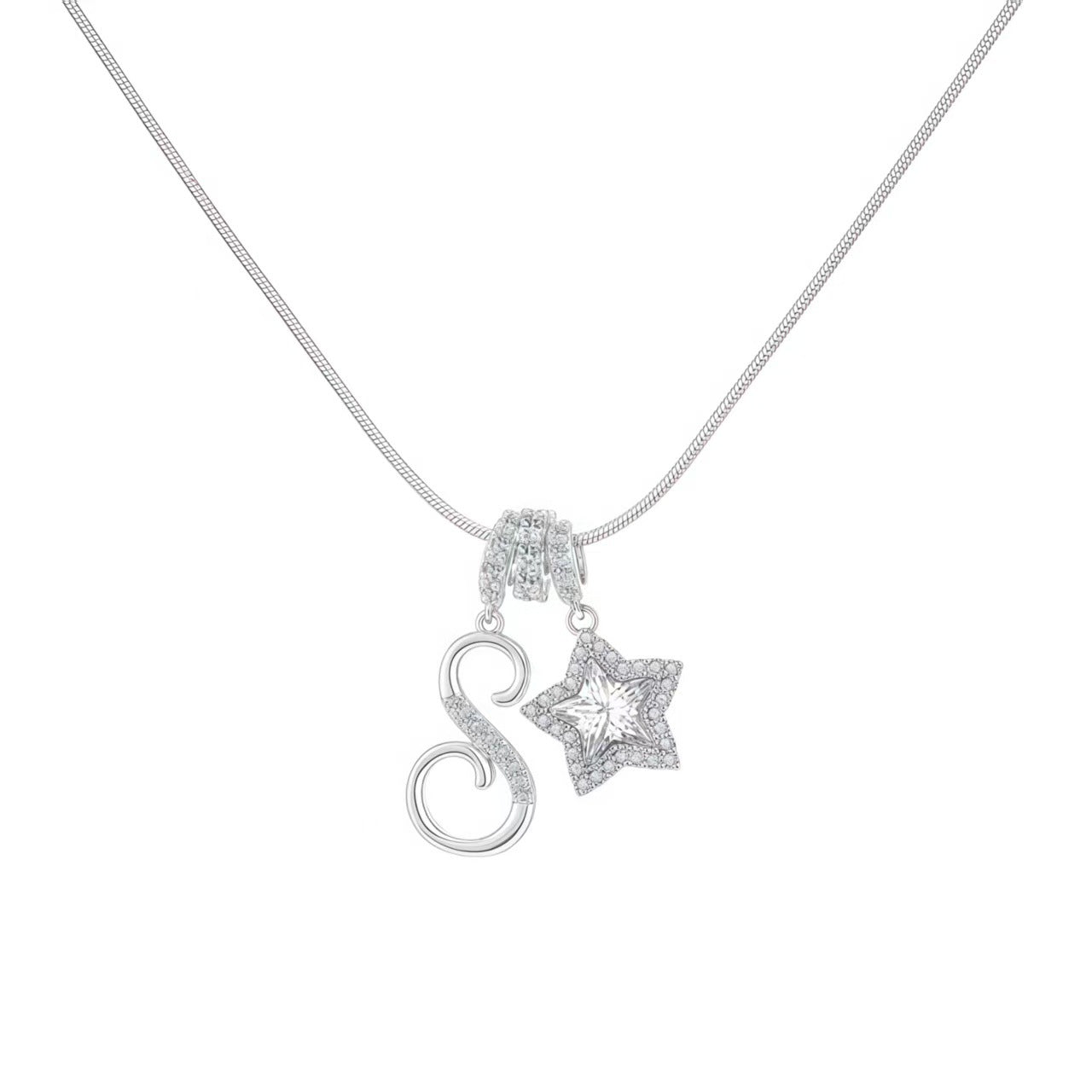 Initial & Star Pendant Necklace ¨C Waterproof & Tarnish-Free