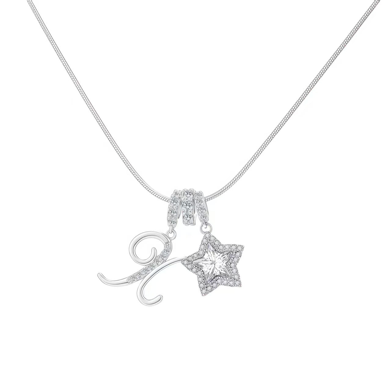 Initial & Star Pendant Necklace ¨C Waterproof & Tarnish-Free