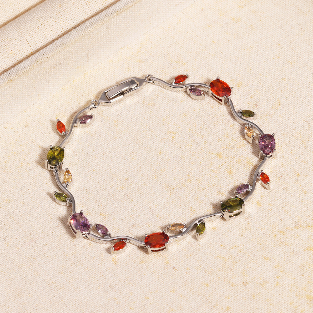 Vintage Jewel-Toned Vine Bracelet