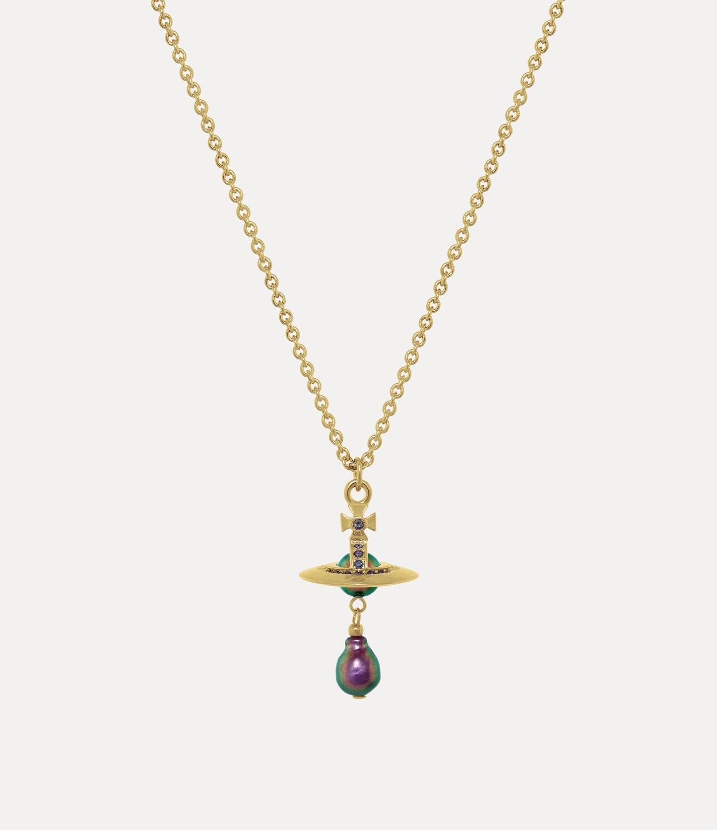 VIVIENNE WESTWOOD Aleksa Pendant Necklace Brass(Gold)