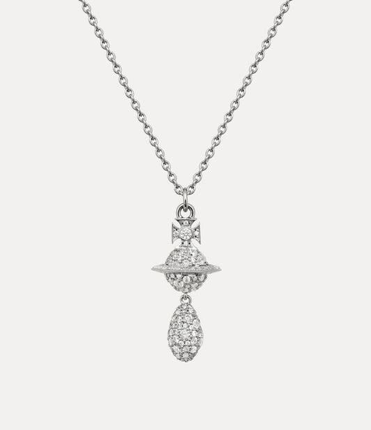 VIVIENNE WESTWOOD Circe Orb Pendant Necklace Brass(Silver)