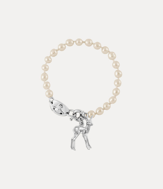 VIVIENNE WESTWOOD Monette Pearl Platinum Bracelet Brass(2 Colors)