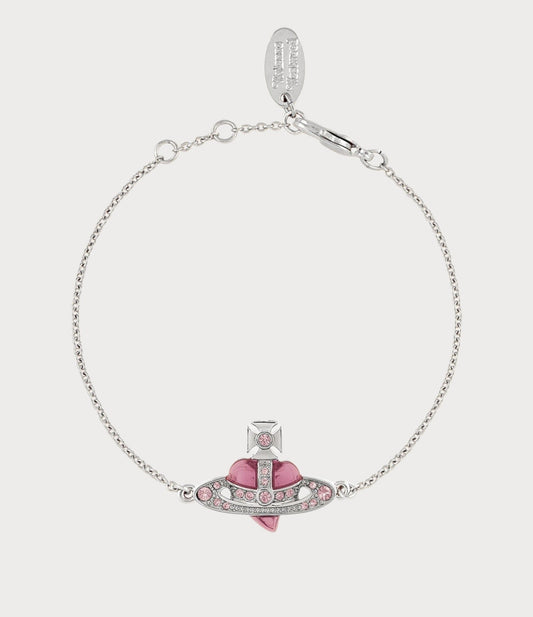 VIVIENNE WESTWOOD New Diamante Heart Bracelet Brass(2 Colors)