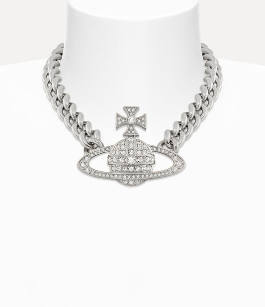 VIVIENNE WESTWOOD Neysa Chain Necklace Brass(Silver)