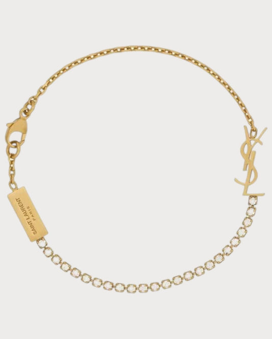 YSL SAINT LAURENT Cassandre Charm Bracelet Brass(2 Colors)
